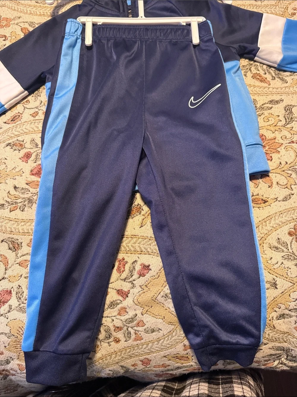 Nike Kids Navy and Light Blue Colorblock Zip Jacket - Picture 4 of 4